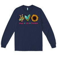 Navy Peace Love Sunshine Long Sleeve Tee - RanaPortraitStore