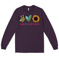 Plum Peace Love Sunshine Long Sleeve Tee - RanaPortraitStore