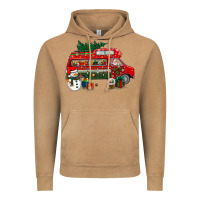 Vintage Camel christmas santa claus with retro van Vintage Hoodie - BundleAndBundleShop