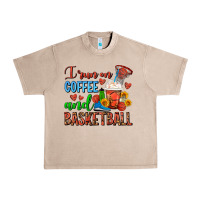 French Oak I Run On Coffee And Basketball Frappe Urban Heavy Tee - FaDigitalArtStudio