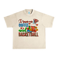 Sandshell I Run On Coffee And Basketball Frappe Urban Heavy Tee - FaDigitalArtStudio