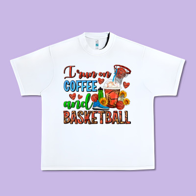 I Run On Coffee And Basketball Frappe Urban Heavy Tee Designed By Fadigitalartstudio