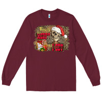 Burgundy this is as merry as i get skull Long Sleeve Tee - FaDigitalArtStudio