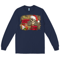 Navy this is as merry as i get skull Long Sleeve Tee - FaDigitalArtStudio