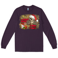 Plum this is as merry as i get skull Long Sleeve Tee - FaDigitalArtStudio