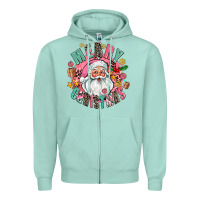 Seafoam merry christmas santa Zipper Hoodie - AdoDesignShop