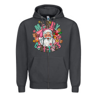 Smoke merry christmas santa Zipper Hoodie - AdoDesignShop