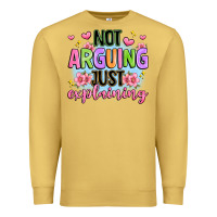 Antique Gold not arguing just explaining Premium Sweatshirt - JahusDesignShop