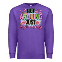 Purple not arguing just explaining Premium Sweatshirt - JahusDesignShop