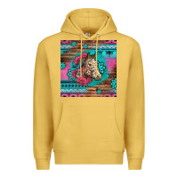 Antique Gold floral horse Premium Hoodie - LillyAllenDesigns