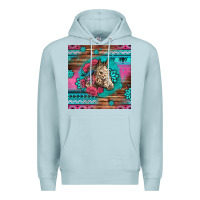 Blue Mist floral horse Premium Hoodie - LillyAllenDesigns