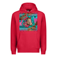 Cardinal floral horse Premium Hoodie - LillyAllenDesigns