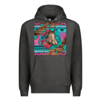 Charcoal Heather floral horse Premium Hoodie - LillyAllenDesigns
