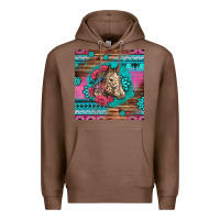 Chestnut floral horse Premium Hoodie - LillyAllenDesigns
