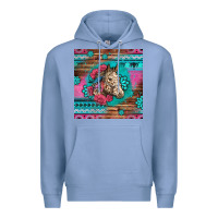 Colony Blue floral horse Premium Hoodie - LillyAllenDesigns