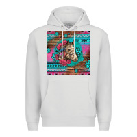 Dove Grey floral horse Premium Hoodie - LillyAllenDesigns