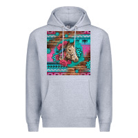 Heather Grey floral horse Premium Hoodie - LillyAllenDesigns