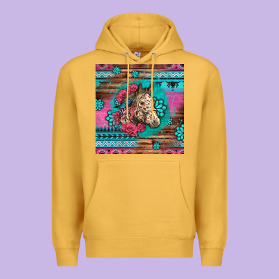 Floral Horse Premium Hoodie Designed By Lillyallendesigns