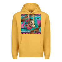 Mustard floral horse Premium Hoodie - LillyAllenDesigns