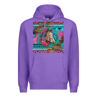 Purple floral horse Premium Hoodie - LillyAllenDesigns