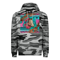 Slate Camo floral horse Premium Hoodie - LillyAllenDesigns