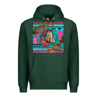 Sports Green floral horse Premium Hoodie - LillyAllenDesigns