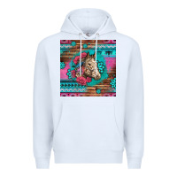 White floral horse Premium Hoodie - LillyAllenDesigns