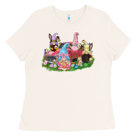 Bone Easter gnomies truck  Easter Day Ladies Tee - CowGirlArtShop