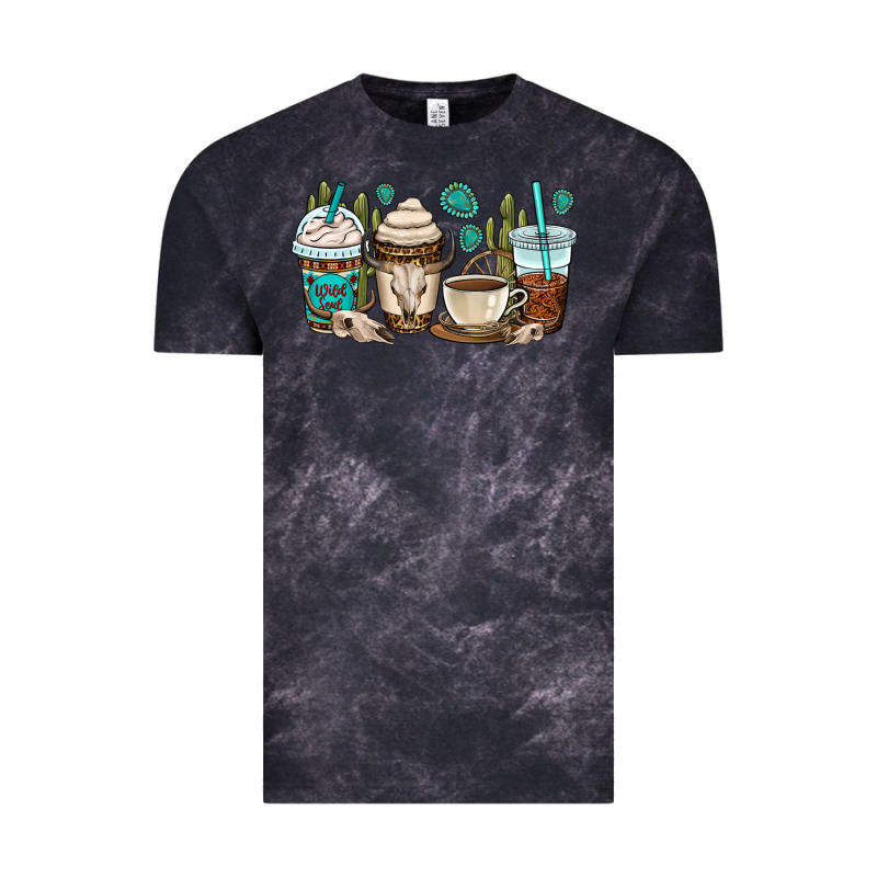Bull Skull Coffee Cups Vintage Tee by OliviaCreatesArt | Teevron