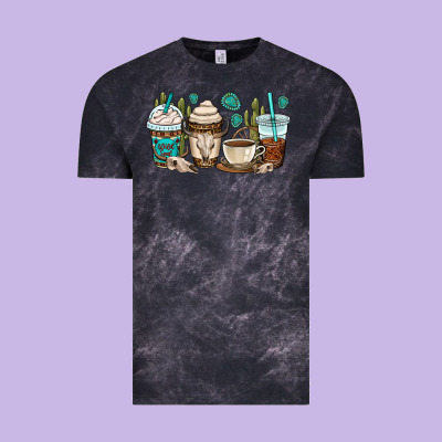 Bull Skull Coffee Cups Vintage Tee Designed By Oliviacreatesart