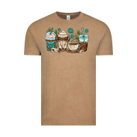 Vintage Coffee bull skull coffee cups Vintage Tee - OliviaCreatesArt