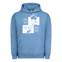 Pigment Pebble Blue hunter gon and killua anime manga Urban Hoodie - baoMotion