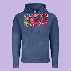 Love You Forever Vintage Hoodie Designed By Fadigitalartstudio