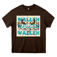 Chocolate Brown wallen with bull skull Heavy Core Tee - TumblerDesignByShophia