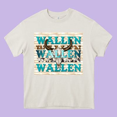 Wallen With Bull Skull Heavy Core Tee Designed By Tumblerdesignbyshophia
