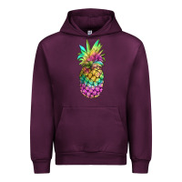 Mauve Wine tie dye pineapple Urban Hoodie - JahusDesignShop