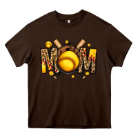 Chocolate Brown softball mom Heavy Core Tee - Jasminsmagicworld