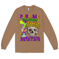 Toasted Coconut skull pour me something mister Long Sleeve Tee - FaDigitalArtStudio