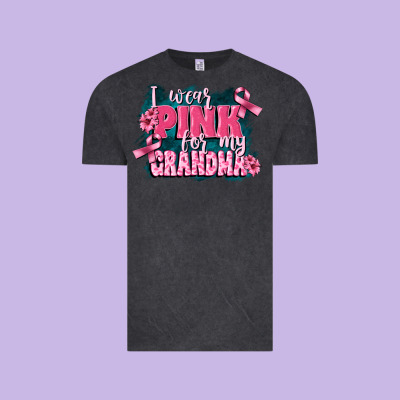 I Wear Pink For My Grandma Vintage Tee Designed By Fadigitalartstudio
