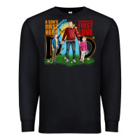 Black a sons first hero a daughters first love Premium Sweatshirt - JahusDesignShop