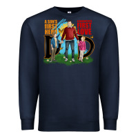 Navy a sons first hero a daughters first love Premium Sweatshirt - JahusDesignShop