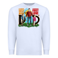 White a sons first hero a daughters first love Premium Sweatshirt - JahusDesignShop