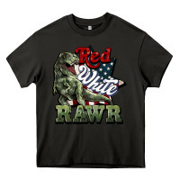 Asphalt Red white rawr 4th of july Heavy Core Tee - HowdyJamesFarm