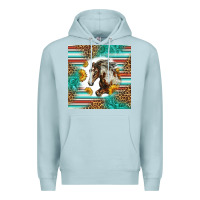 Blue Mist western mustang horse Premium Hoodie - LillyAllenDesigns