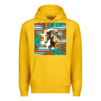 Lemon western mustang horse Premium Hoodie - LillyAllenDesigns