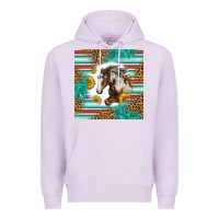 Lilac western mustang horse Premium Hoodie - LillyAllenDesigns