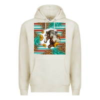 Oatmeal Heather western mustang horse Premium Hoodie - LillyAllenDesigns