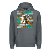 Rock western mustang horse Premium Hoodie - LillyAllenDesigns