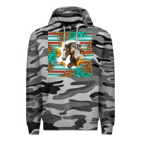 Slate Camo western mustang horse Premium Hoodie - LillyAllenDesigns