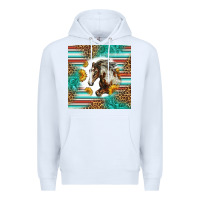 White western mustang horse Premium Hoodie - LillyAllenDesigns